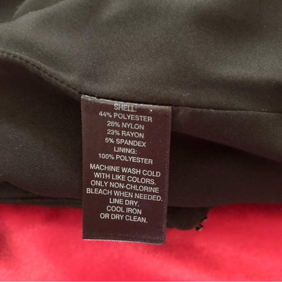 White House Black Market (WHBM) Tan and White Stripped Black Ponté Pencil Skirt - Picture 9 of 10